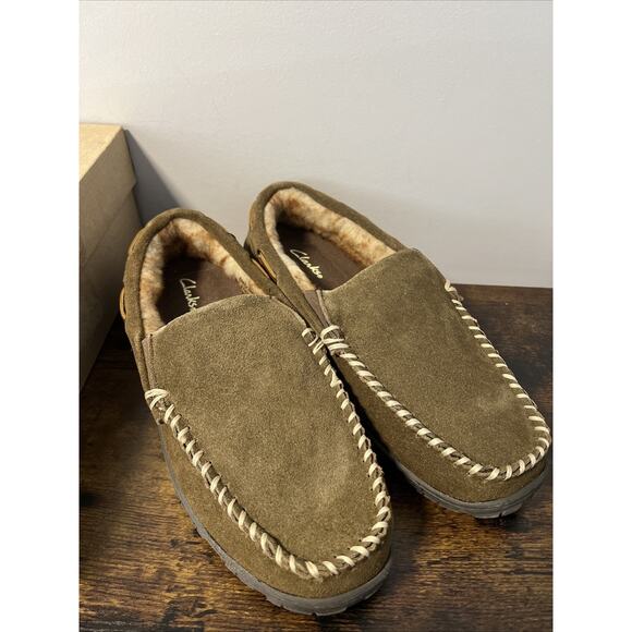 NEW Clarks Dawson Cow Suede Upper‎ Lined Slip-On Moccasin Men’s Sz 11 main image 4
